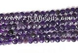 CCB767 15.5 inches 8mm faceted coin amethyst beads