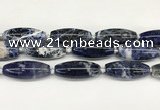 CCB780 15.5 inches 15*38mm - 16*40mm rice sodalite  beads