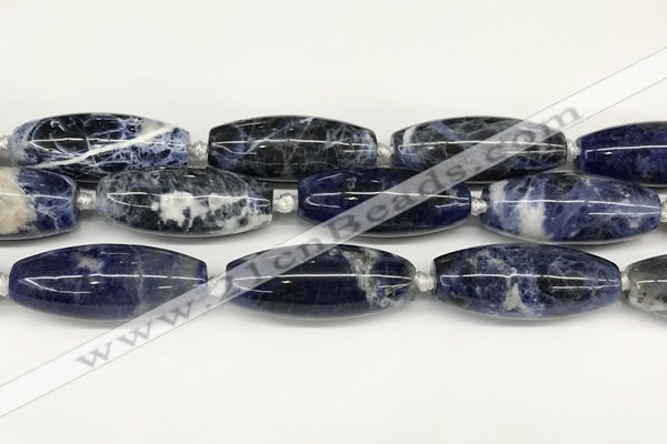 CCB780 15.5 inches 15*38mm - 16*40mm rice sodalite  beads