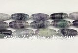 CCB781 15.5 inches 15*38mm - 16*40mm rice fluorite  beads