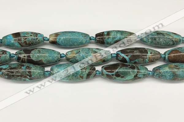 CCB784 15.5 inches 15*38mm - 16*40mm rice ocean agate beads