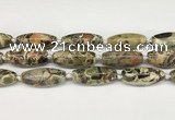 CCB785 15.5 inches 15*38mm - 16*40mm rice ocean agate beads