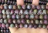 CCB791 15.5 inches 8mm faceted round jasper gemstone beads wholesale