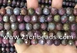 CCB792 15.5 inches 10mm faceted round jasper gemstone beads wholesale