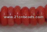 CCB80 15.5 inches 5*9mm roundel pale red coral beads Wholesale