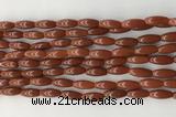 CCB811 15.5 inches 5*12mm rice red aventurine beads wholesale