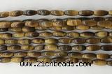 CCB815 15.5 inches 5*12mm rice yellow tiger eye beads wholesale