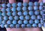 CCB840 15.5 inches 9*10mm faceted amazonite beads wholesale