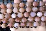 CCB856 15.5 inches 11*12mm faceted moonstone beads wholesale