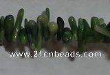 CCB87 15.5 inch 2*8mm irregular branch green coral beads Wholesale