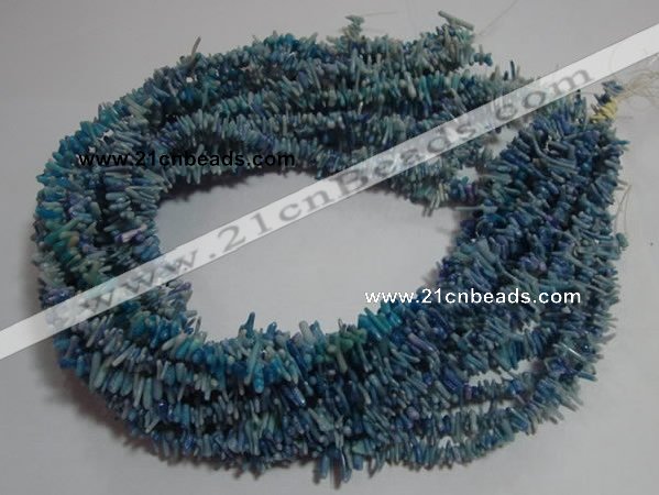 CCB88 15.5 inch 2*8mm irregular branch blue coral beads Wholesale