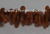 CCB90 15.5 inch 2*8mm irregular branch coffee coral beads Wholesale