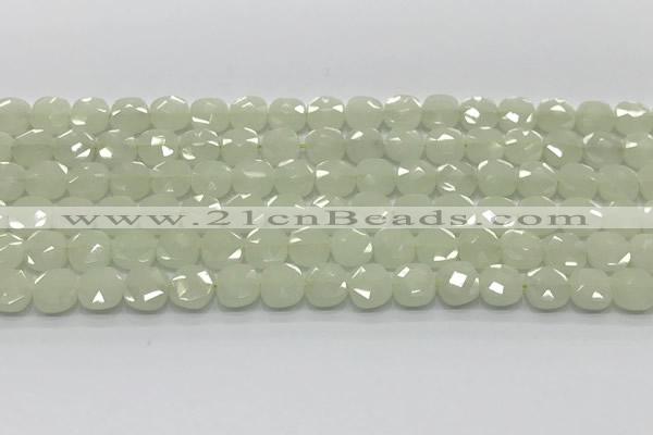 CCB904 15.5 inches 8*8mm faceted square luminous beads