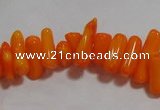 CCB92 15.5 inch 4*11mm irregular branch yellow coral chip beads