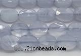 CCB921 15.5 inches 6*8mm faceted oval blue lace agate beads