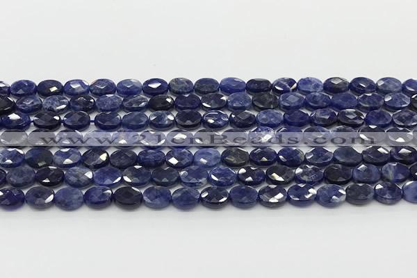 CCB928 15.5 inches 6*8mm faceted oval sodalite beads