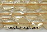 CCB931 15.5 inches 8*10mm faceted oval citrine beads