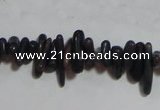 CCB94 15.5 inch 4*11mm irregular branch dark grey coral chip beads