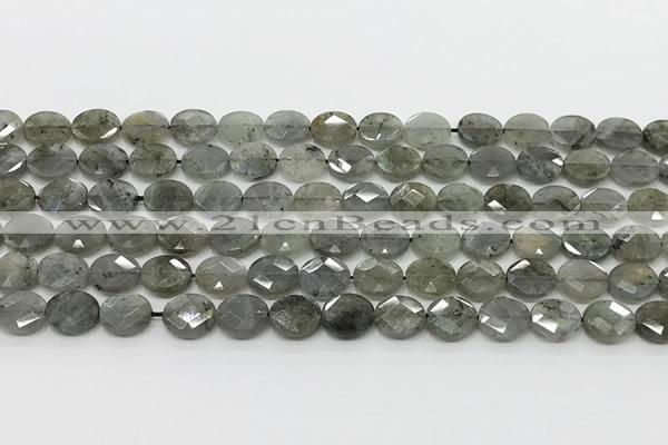 CCB940 15.5 inches 8*10mm faceted oval labradorite beads