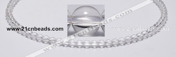 CCC01 15 inches 6mm round white crystal beads Wholesale