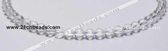 CCC02 15 inches 8mm round white crystal beads Wholesale