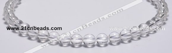 CCC03 15 inches 10mm round white crystal beads Wholesale