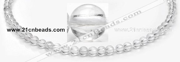 CCC06 15.5 inches 6mm round white crystal beads Wholesale