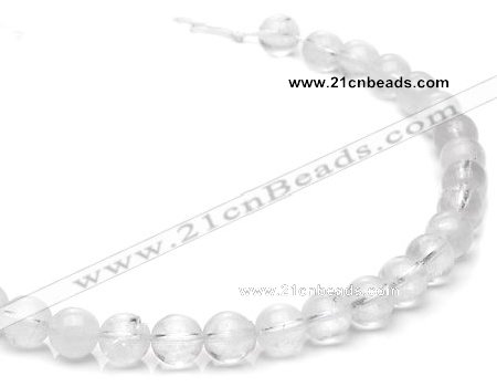 CCC08 15.5 inches 12mm round white crystal beads Wholesale