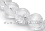 CCC09 15.5 inches 14mm round white crystal beads Wholesale