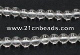 CCC201 15.5 inches 6mm round grade AB natural white crystal beads