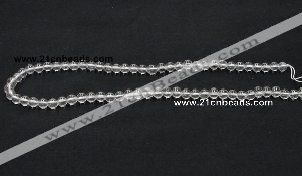 CCC201 15.5 inches 6mm round grade AB natural white crystal beads