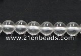 CCC202 15.5 inches 8mm round grade AB natural white crystal beads