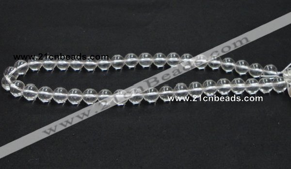 CCC203 15.5 inches 10mm round grade AB natural white crystal beads