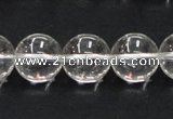 CCC205 15.5 inches 14mm round grade AB natural white crystal beads