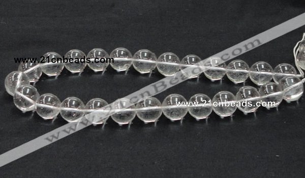 CCC206 15.5 inches 16mm round grade AB natural white crystal beads