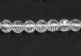 CCC207 15.5 inches 6mm faceted round grade AB natural white crystal beads