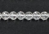 CCC208 15.5 inches 8mm faceted round grade AB natural white crystal beads