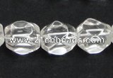 CCC216 13*18mm faceted nugget grade AB natural white crystal beads