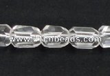 CCC217 10*14mm faceted freeform grade AB natural white crystal beads