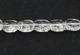 CCC224 8*10mm faceted rectangle grade AB natural white crystal beads