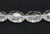 CCC226 13*18mm faceted oval grade AB natural white crystal beads