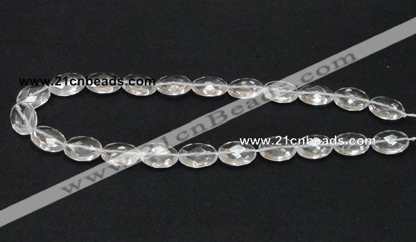 CCC226 13*18mm faceted oval grade AB natural white crystal beads