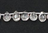 CCC230 8*12mm briolette grade AB natural white crystal beads wholesale