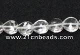 CCC237 10*10mm faceted heart grade AB natural white crystal beads