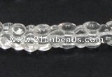 CCC239 9*12mm double heart-shaped grade AB natural white crystal beads