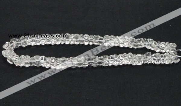 CCC239 9*12mm double heart-shaped grade AB natural white crystal beads