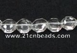 CCC240 10*10mm octagonal grade AB natural white crystal beads wholesale