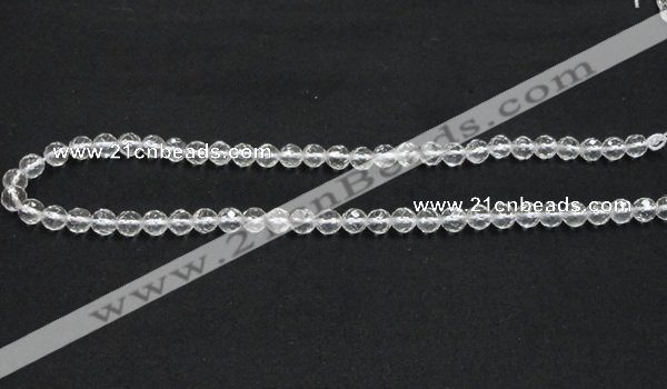 CCC242 15.5 inches 4mm faceted round AB grade natural white crystal beads