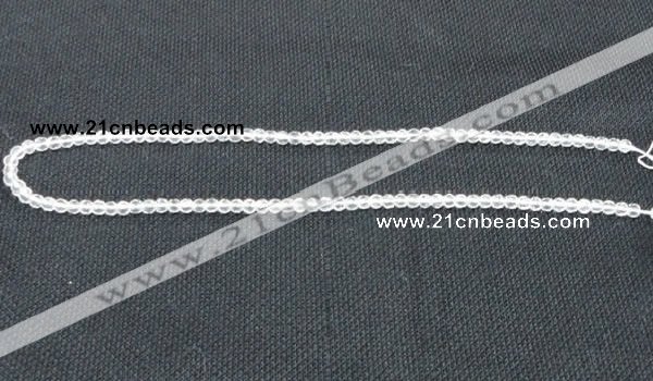 CCC250 15.5 inches 4mm faceted round grade A natural white crystal beads