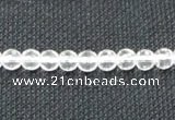 CCC251 15.5 inches 6mm faceted round grade A natural white crystal beads